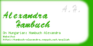 alexandra hambuch business card